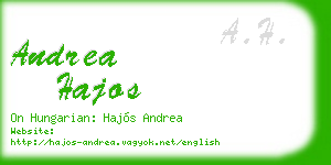 andrea hajos business card