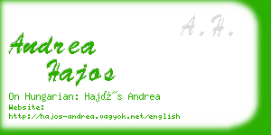 andrea hajos business card